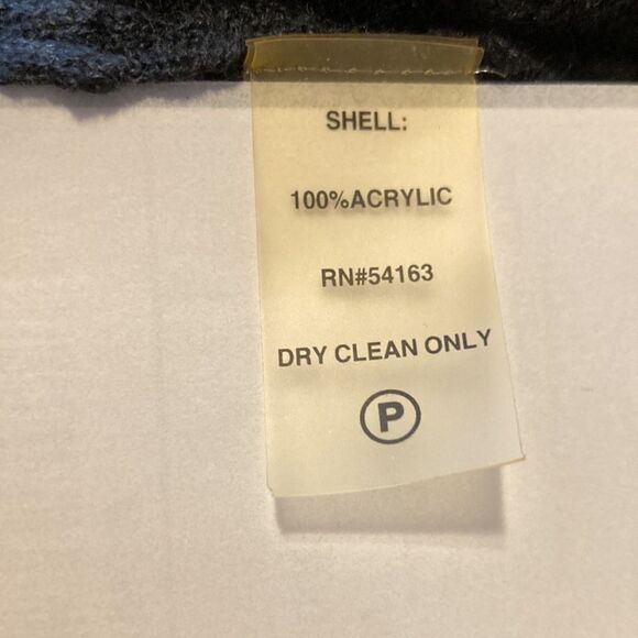 𝅺CALVIN Klein Ribbed Knit Sweater Dress in Charcoal Gray Size Medium - Picture 10 of 10